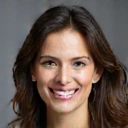 Client testimonial image, smiling woman